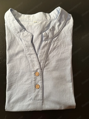 Leinenbluse hellblau Gr. 40 - luftig & leicht - Sommer - wie neu