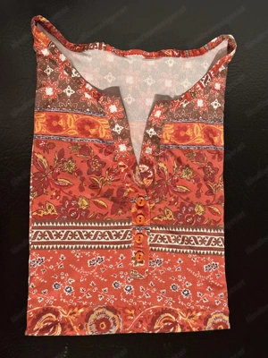 Bluse   Shirt Gr. 40 - weich fließend - Boho Muster - wie neu Bild 7
