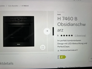 Backofen Miele H 7460 B Obsidanschwarz   PerfektClean Bild 2