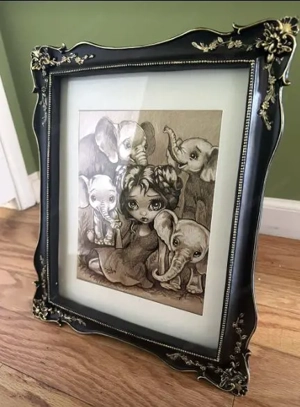 Baby Elefanten ORIGINAL ZEICHNUNG Jasmin Becket-Griffith