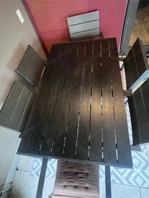 Gartengarnitur 7-teilig - Metall, stabil & wetterfest