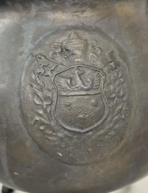 Antikes 3er-Set Prunk-Kessel (Grapen)   Massiv Bronze Messing mit Adelswappen Bild 9