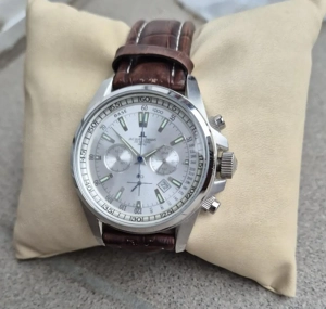 Jacques Lemans Geneve Chronograph   Edelstahl Leder   inkl. OVP Bild 2