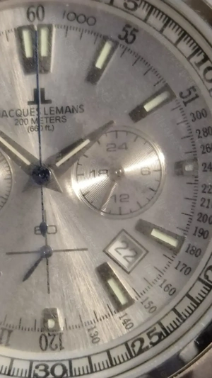 Jacques Lemans Geneve Chronograph   Edelstahl Leder   inkl. OVP Bild 9