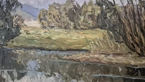 Original Walder Papst Ölgemälde   Motiv: Schussen bei Langenargen (Bodensee) Bild 4