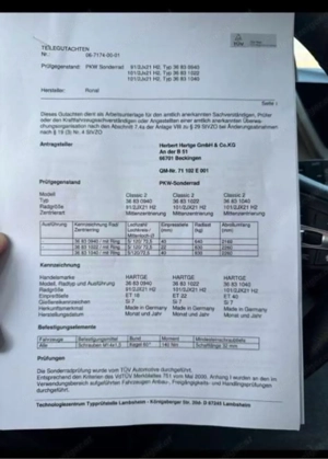 orginal hartge felgen inklusive bereifung mit gutachten !