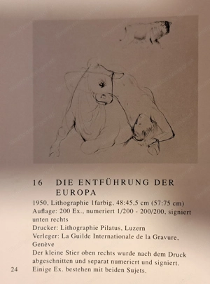 Lithographie Hans Erni Bild 4