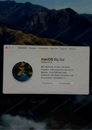 iMac Retina 5K 27" (Late 2014) | Intel i7 4.0GHz | 24GB RAM | 1.25TB Fusion Drive (SSD Upgrade) Bild 4