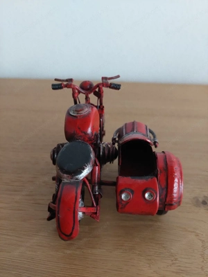 Kleines Retro Motorrad Beiwagen Bild 4