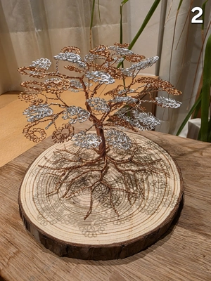 Handgefertigte Deko-Bäume aus Kupfer und Aluminium   Unikat! Bild 6