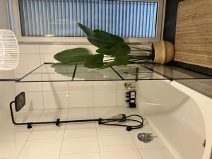 Schöne Duschwand schwarz 120 x 195 Bild 2