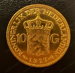 Niederlande. Wilhelmina. 10 Gulden 1917 Bild 2