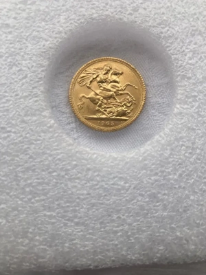 Vereinigtes Königreich. Elizabeth II. Sovereign 1965 London Bild 4