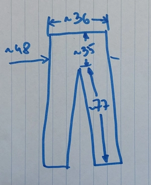 Lederhose Gr. 38 - high waist - schwarz Bild 3