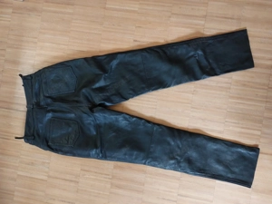 Lederhose Gr. 38 - high waist - schwarz Bild 2