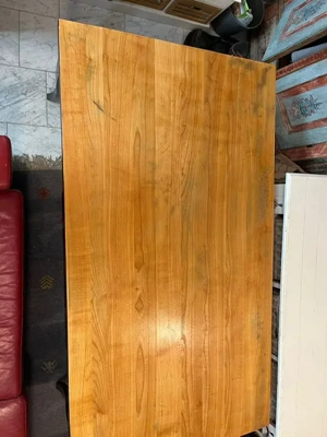 Esstisch Holz - schwarz und kiefer holz mit 2 Verlängerungsteilen Bild 2