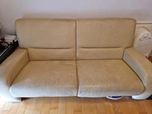 Hochwertige Ledercouch, ausziehbar