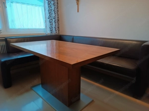 Eckbank mit Tisch und 2 Stühlen Bild 4