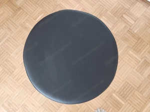 Neuwertiger Drehhocker - 60 cm bis 81 cm höhenverstellbar - runde Fußstütze Bild 2