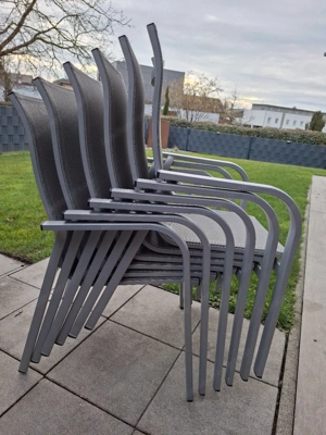 6 Gartenstühle aus Aluminium (stapelbar)! Bild 4