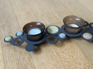 Teelicht Deko mit Dekorsteinen  Bild 4