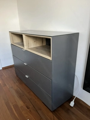 Hochwertige, dunkelgraue Kommode Bild 3