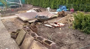 mache garten arbeiten