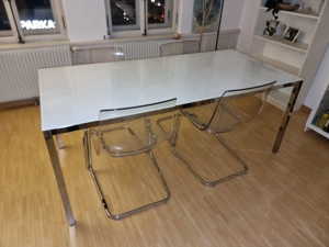 IKEA TORSBY Esstisch 180 cm   Glas & Edelstahl