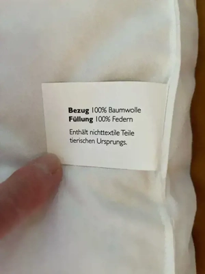 Polster NEU Baumwolle Federn Bild 3