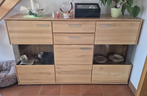 Hochwertige massivholz Wohnwand mit Kommode (Buche) Bild 2