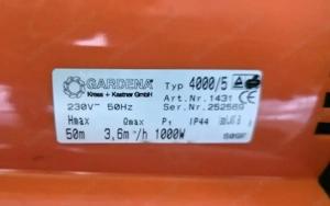 Gardena Wasserpumpe Typ 4000 5 mit Vorfilter Bild 2