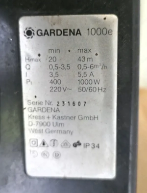 GARDENA Wasserpumpe 1000e Bild 3