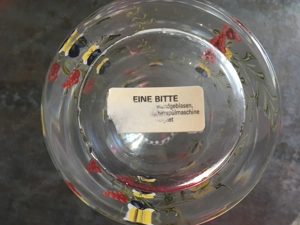 Schnaps-Set Glaskaraffe - Mundgeblasen - Handbemalt Bild 4