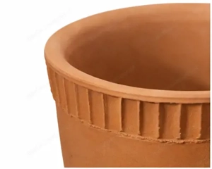 Weinkühler aus Ton (Terrakotta) mit Untersetzer - naturgekühlt Bild 3