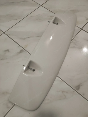 Spiegel weißer Metallrahmen, Ablage, Lampen Weißglas  Bild 6