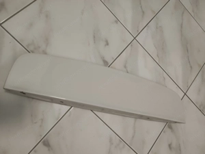 Spiegel weißer Metallrahmen, Ablage, Lampen Weißglas  Bild 7