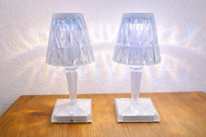 2  aufladbare kabellose Tischlampen mit Fernbedienung - 3 Leuchtmodi - wie neu Bild 2