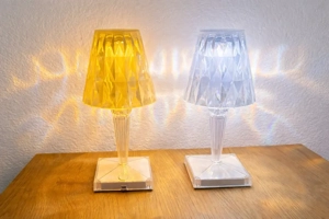 2  aufladbare kabellose Tischlampen mit Fernbedienung - 3 Leuchtmodi - wie neu