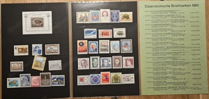 Österreichische Briefmarkensammlung von 1983, 1984 & 1987   Gute Qualität & Bestanbieter Bild 2
