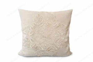 2 edle Kissenhüllen mit Spitze - 40 x 40 cm - Set (2 Stück): 12 Euro