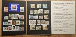Österreichische Briefmarkensammlung von 1983, 1984 & 1987   Gute Qualität & Bestanbieter Bild 6