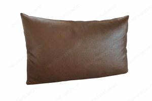 Kissenhüllen aus Kunstleder - schokobraun - 75 x 50 cm - 2 Stück