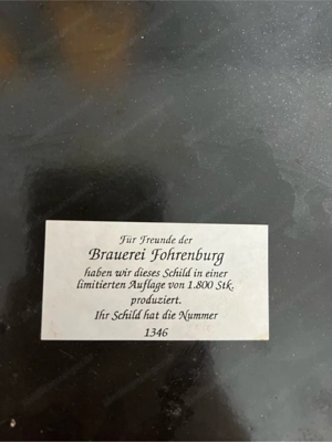 fohrenburger blechschild  Bild 2