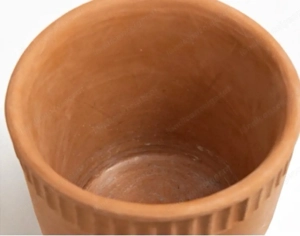 Weinkühler aus Ton (Terrakotta) mit Untersetzer - naturgekühlt Bild 7