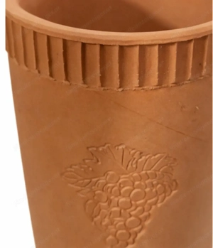 Weinkühler aus Ton (Terrakotta) mit Untersetzer - naturgekühlt Bild 9