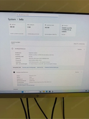 Gaming PC White Color i7 16GB RAM GTX1070 Bild 5