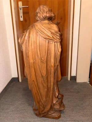 Antike Holz Statue Bild 4