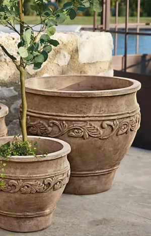 Pflanztopf, Übertopf, Blumentopf aus Ton