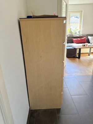 IKEA MALM Kommode (6 Schubladen) in Birke inkl. Glasplatte Bild 2