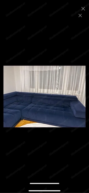 Ecksofa dunkel blau  Bild 2